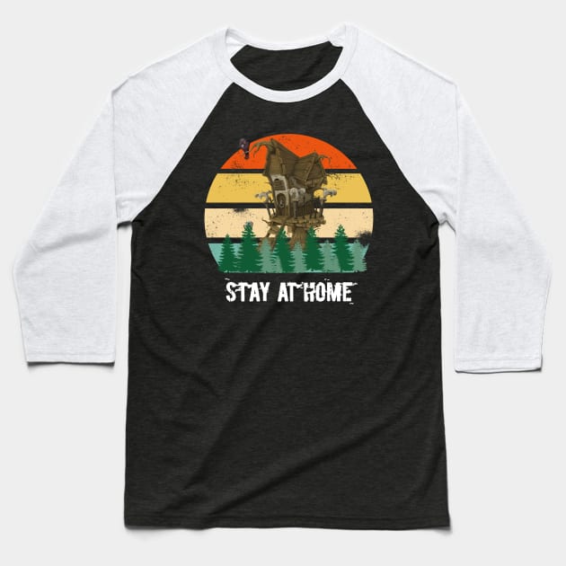 Stay at home Baseball T-Shirt by FouadBelbachir46